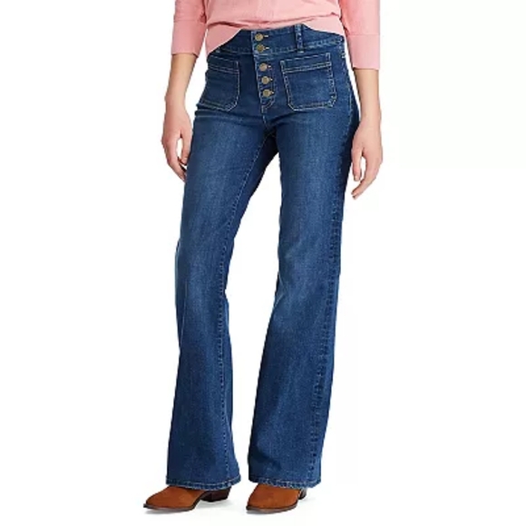 Chaps Denim - {Chaps} Women's Button-Fly Bootcut Jeans